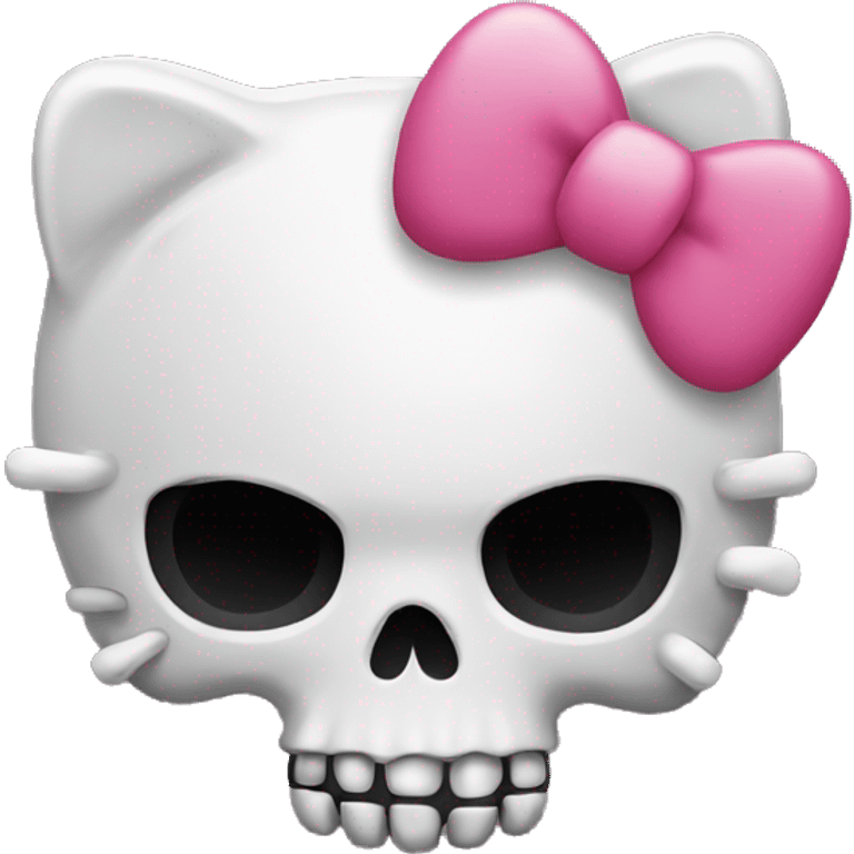 Hello kitty skull emoji