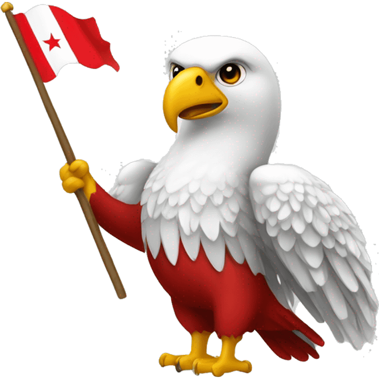 Aigle avec un drapeau de la tunisie emoji