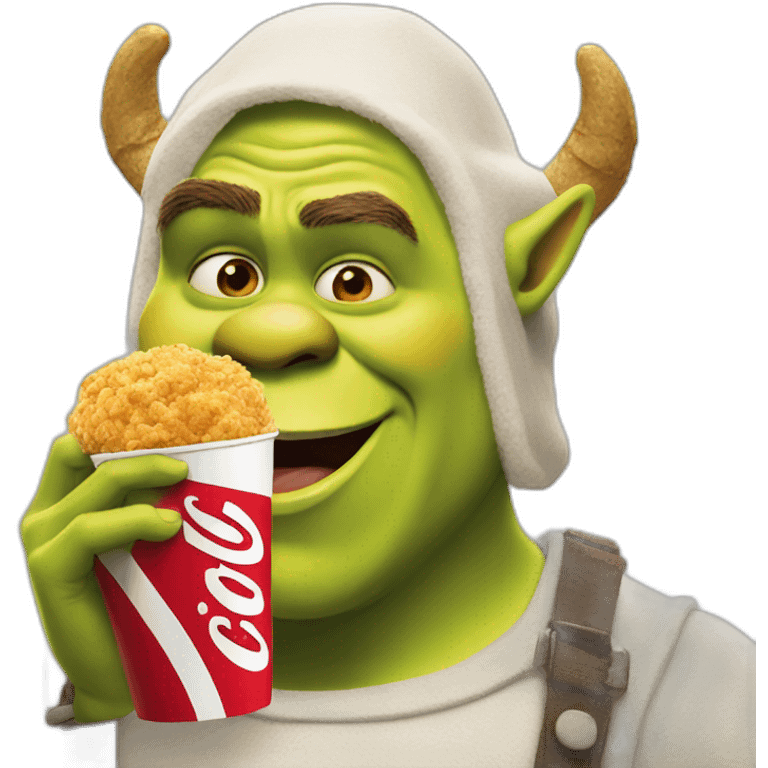 shrek eating kfc emoji