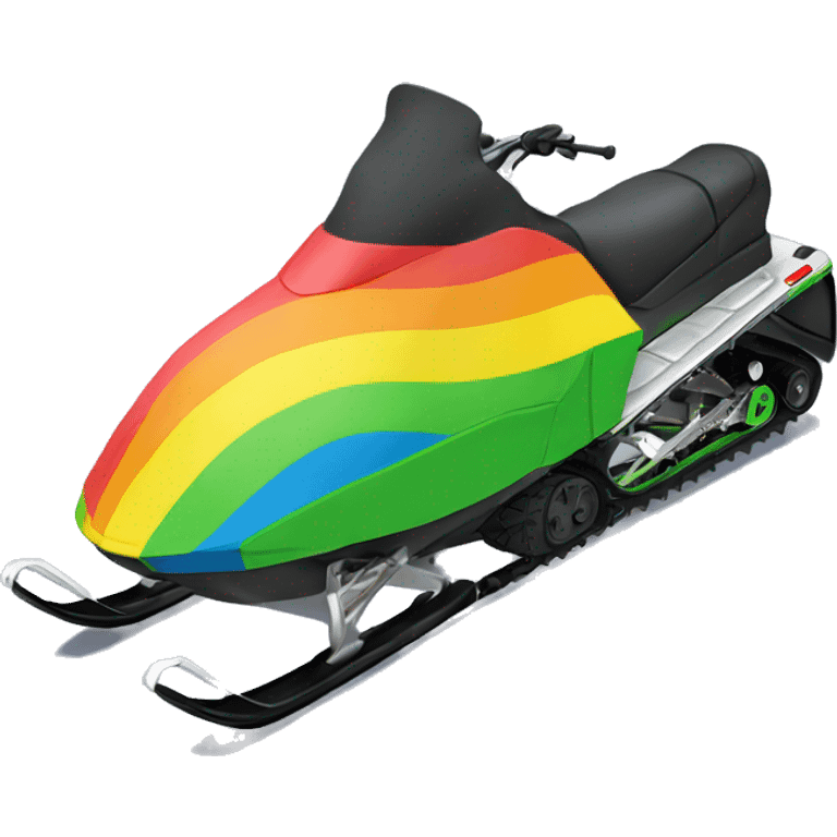 rainbow snowmobile  emoji