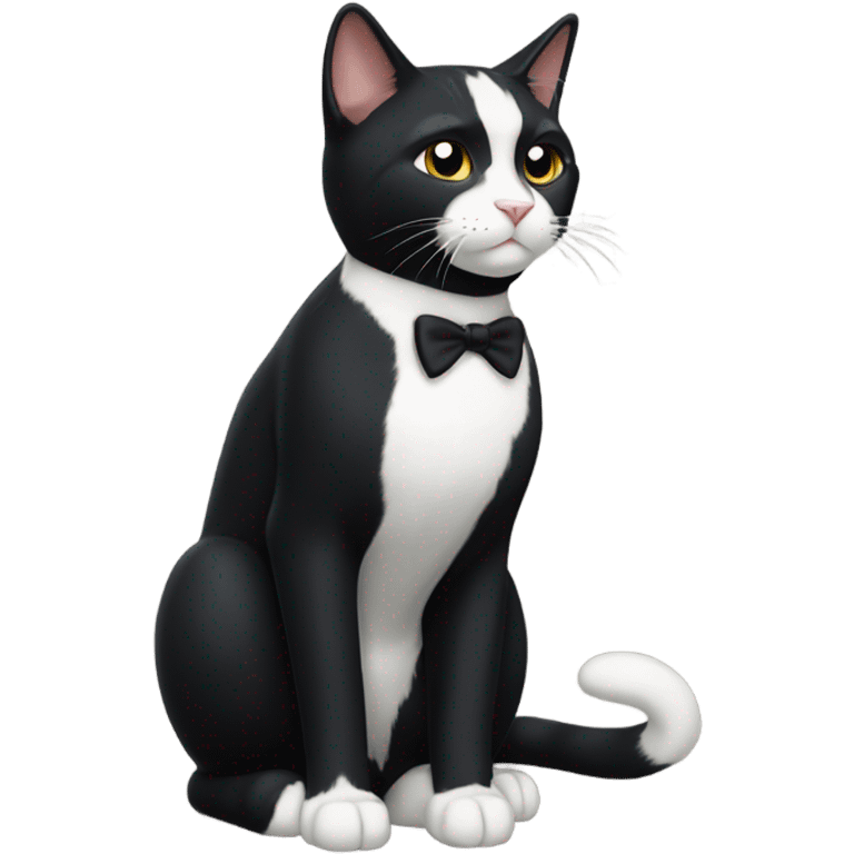 Tuxedo cat emoji