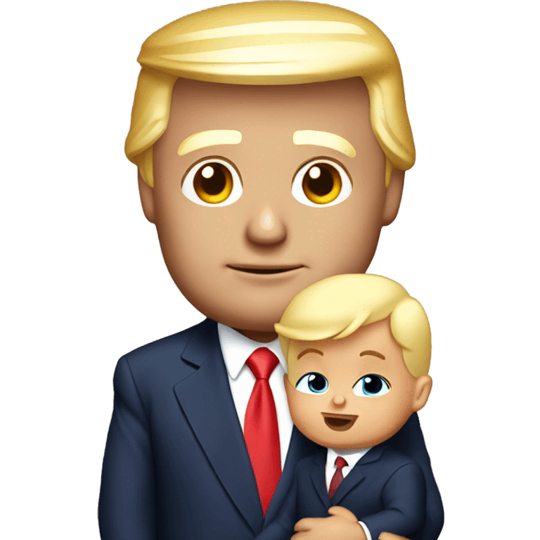 Donald trump with baby emoji