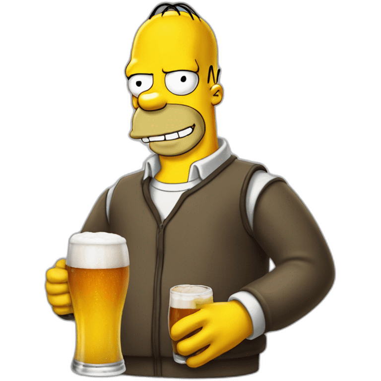 homer simpson drink beer emoji