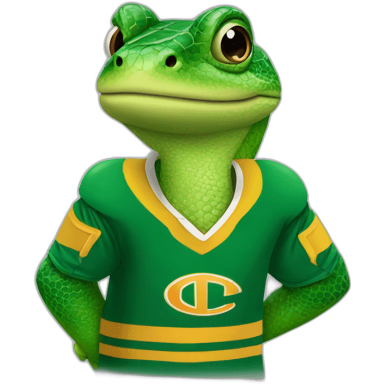 lezard with hockey jersay emoji