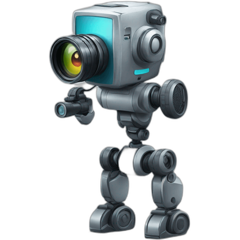 robot with video camera emoji