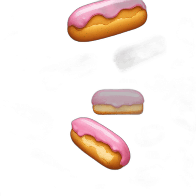 Eclair with pink glaze emoji