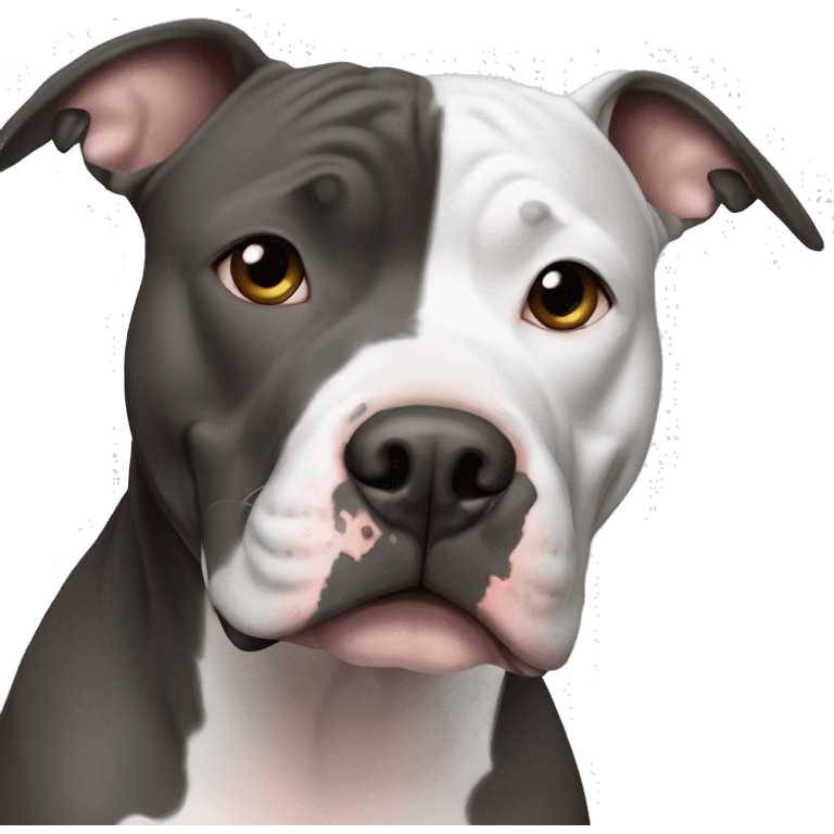 blue nose pitbull with spit spot on back  emoji