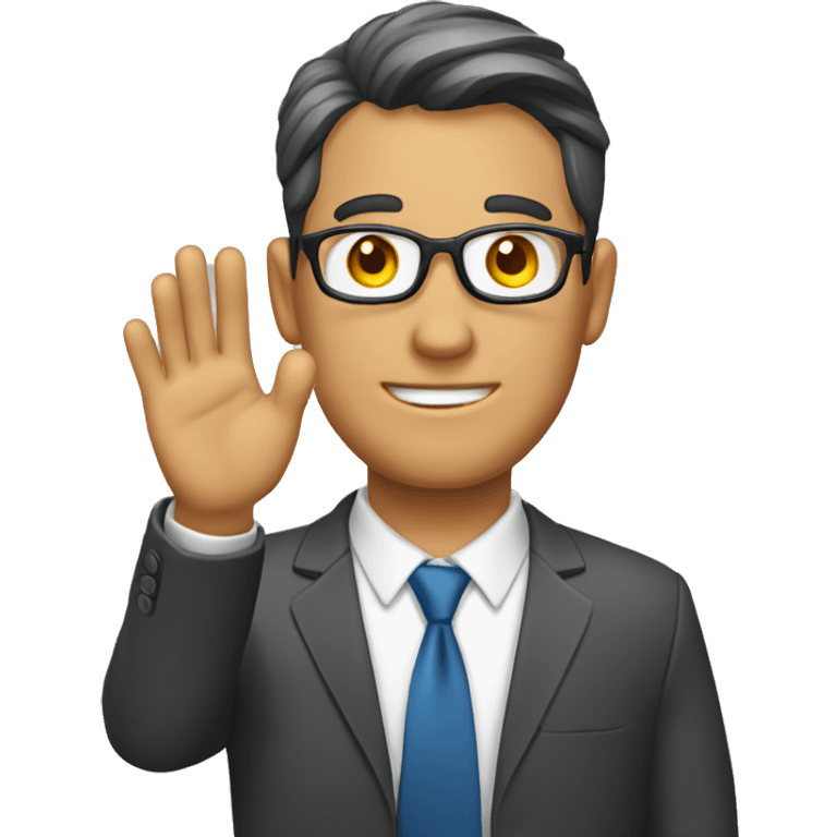 EJECUTIVO salundando con la mano emoji