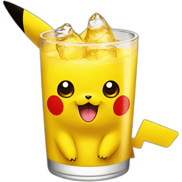 Pikachu drink coca emoji