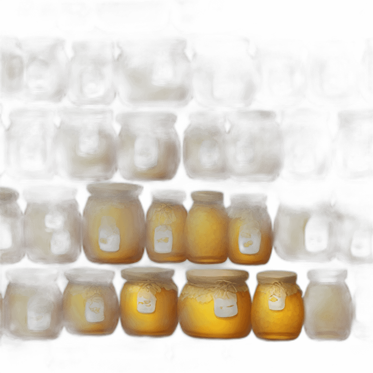 Lots of honey jars emoji