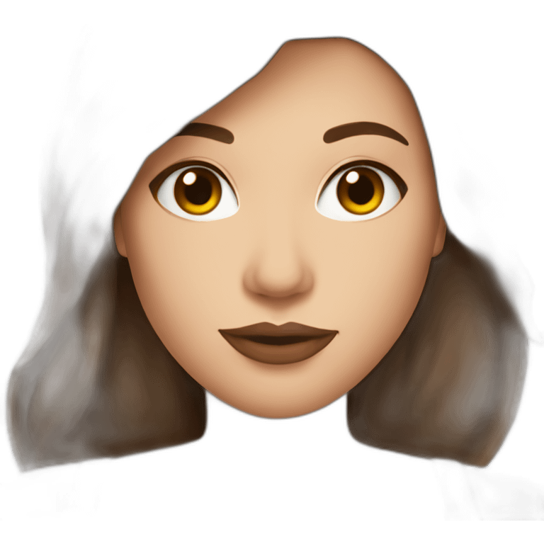 Plus size seductive brown hair Caucasian woman emoji