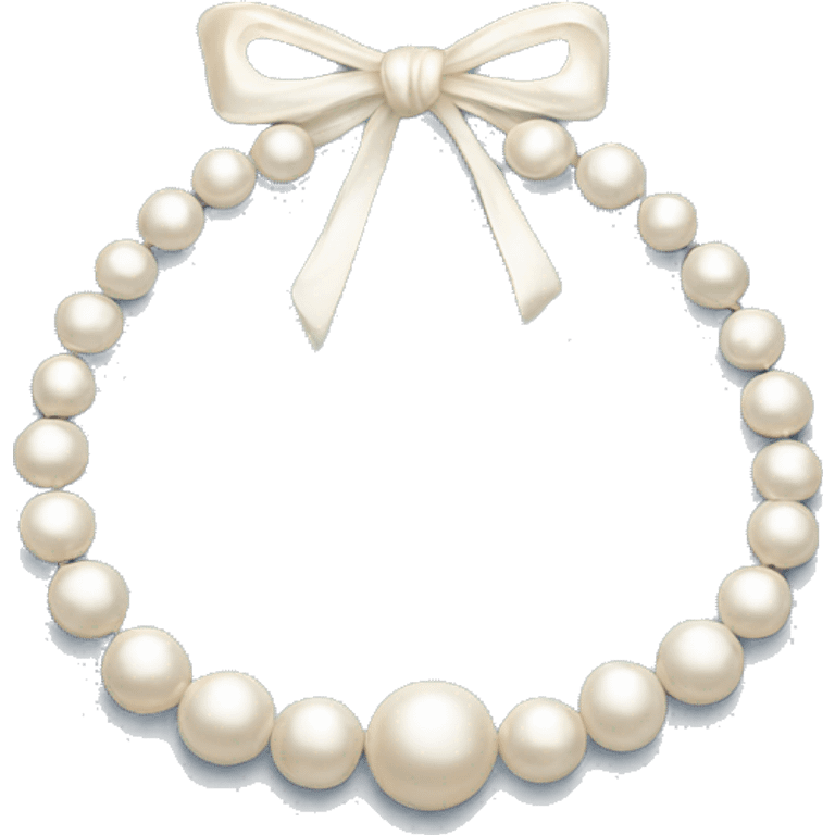  Pearl necklace with bow emoji