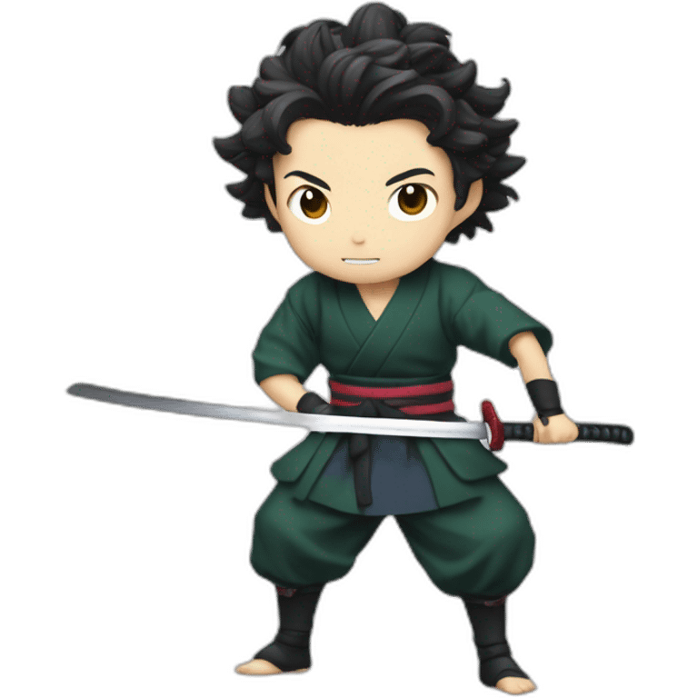 TANJIRO KAMADO HOLDING A KATANA emoji