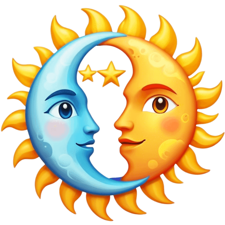 Sun and moon  emoji