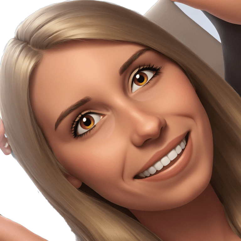 smiling girl portrait closeup emoji