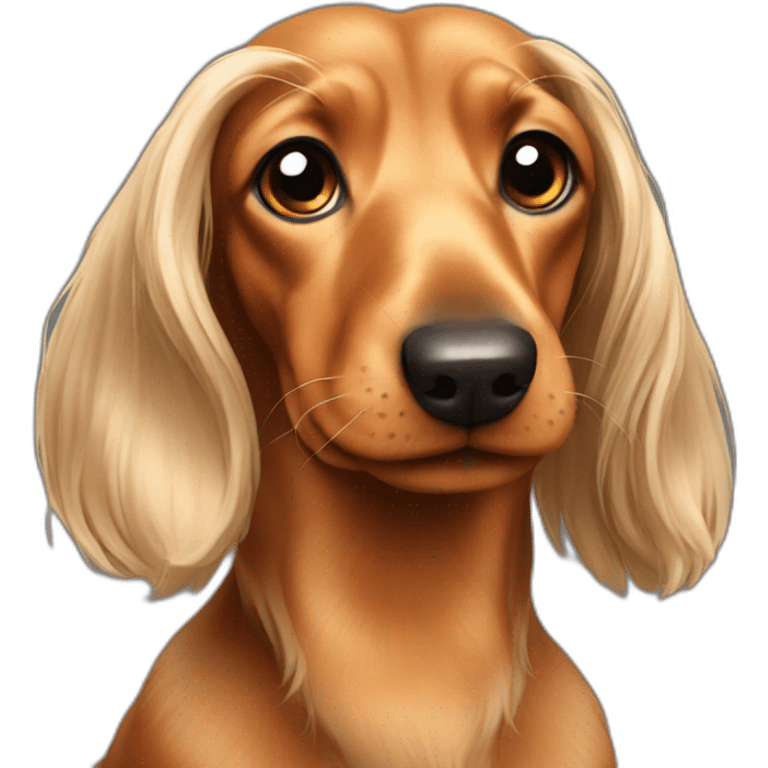 daschund long hair emoji