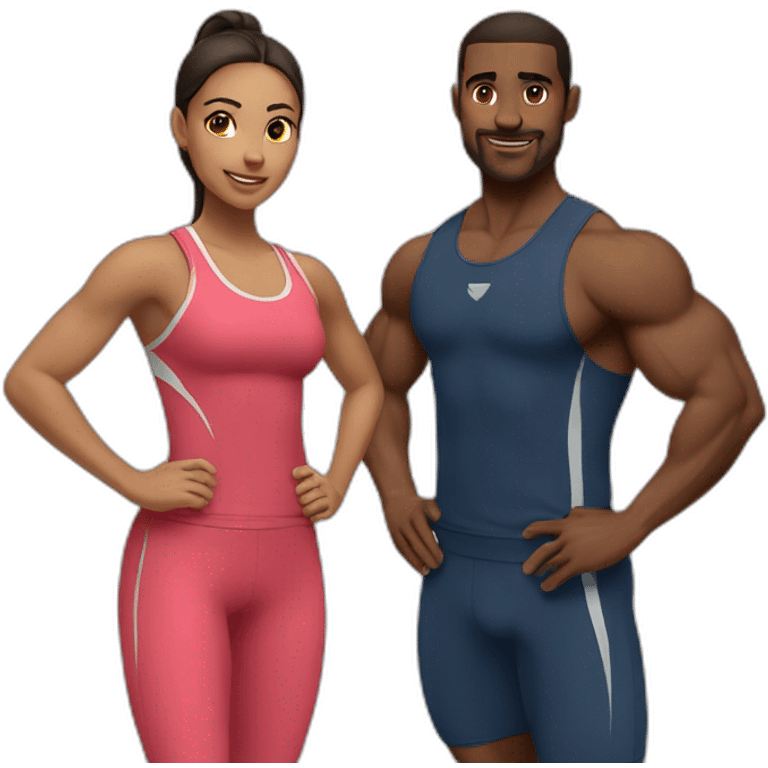 couple training together emoji