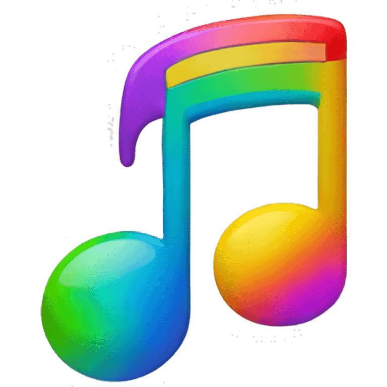 music note rainbow emoji