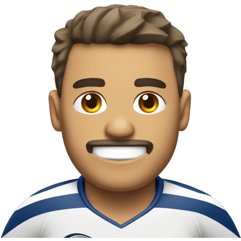 una persona discapacitada en silla de ruedas listo para jugar rugby emoji