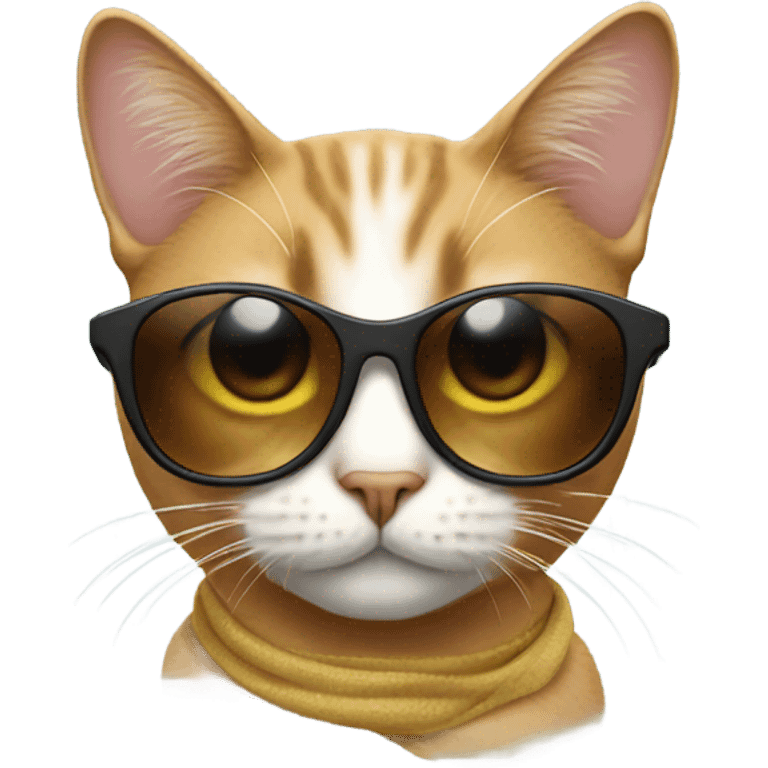 Cat with sunglasses emoji