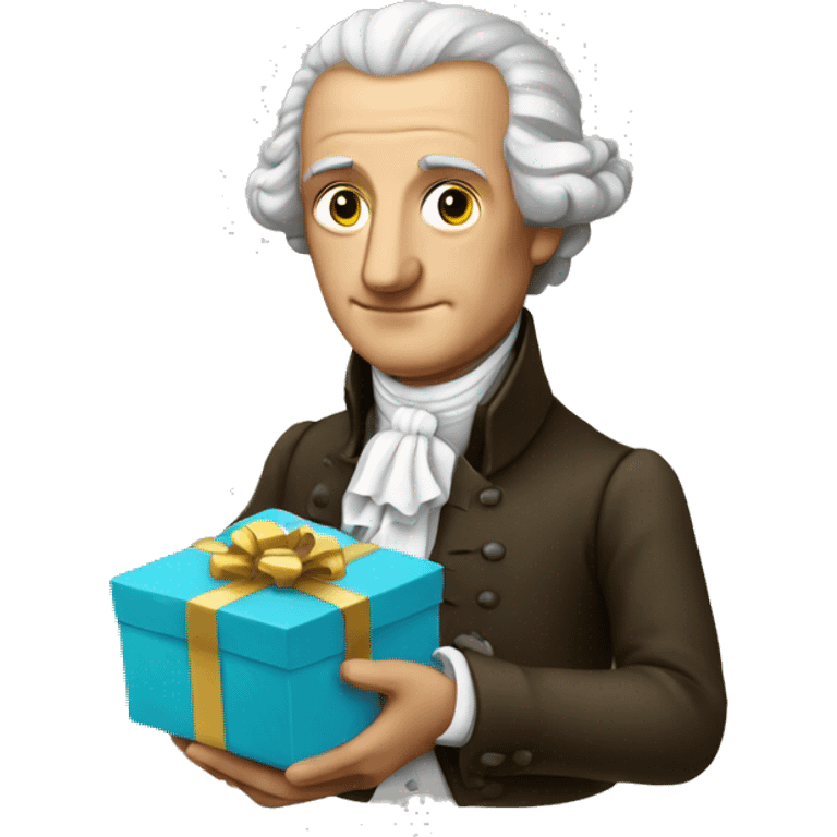 Goethe holding a present emoji