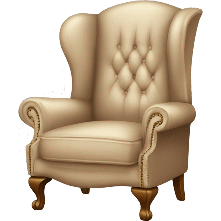 Beige wingback chair  emoji