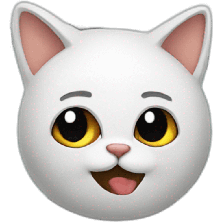 chat qui fait de l'ordinateur emoji