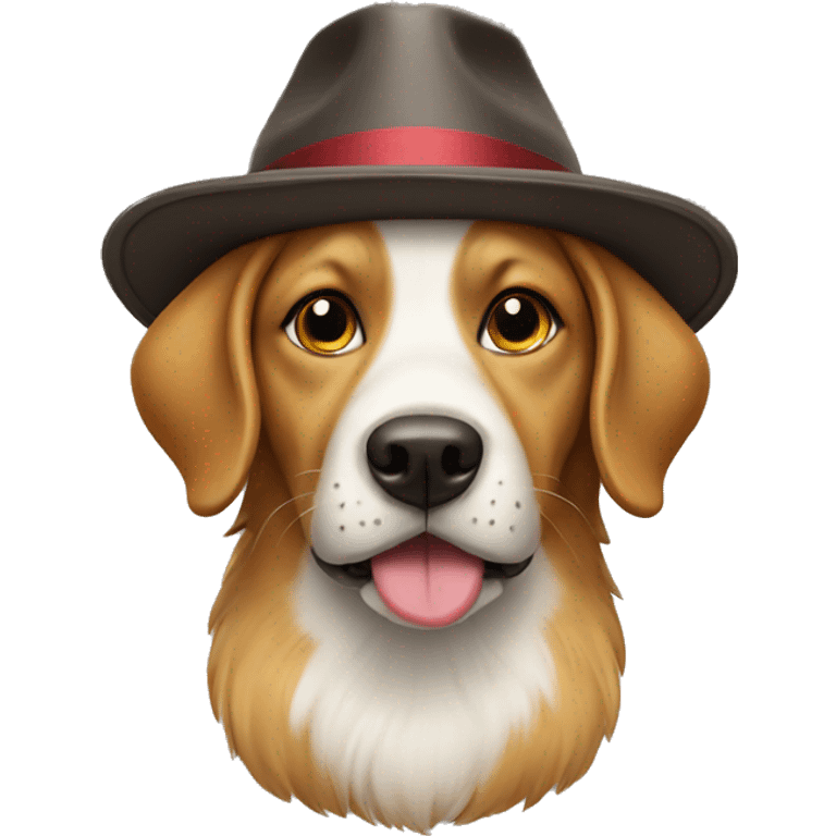 Dog with hat emoji