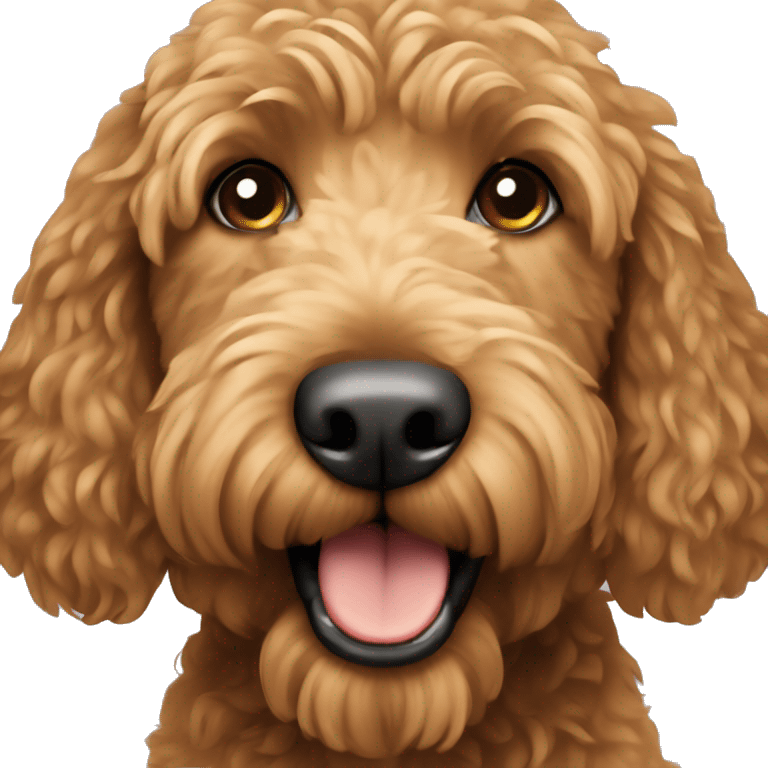 Brown golden doodle emoji