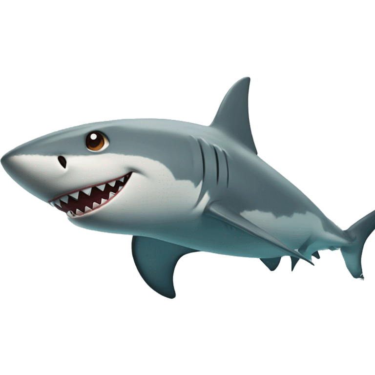 shark surfing on a clownfi emoji