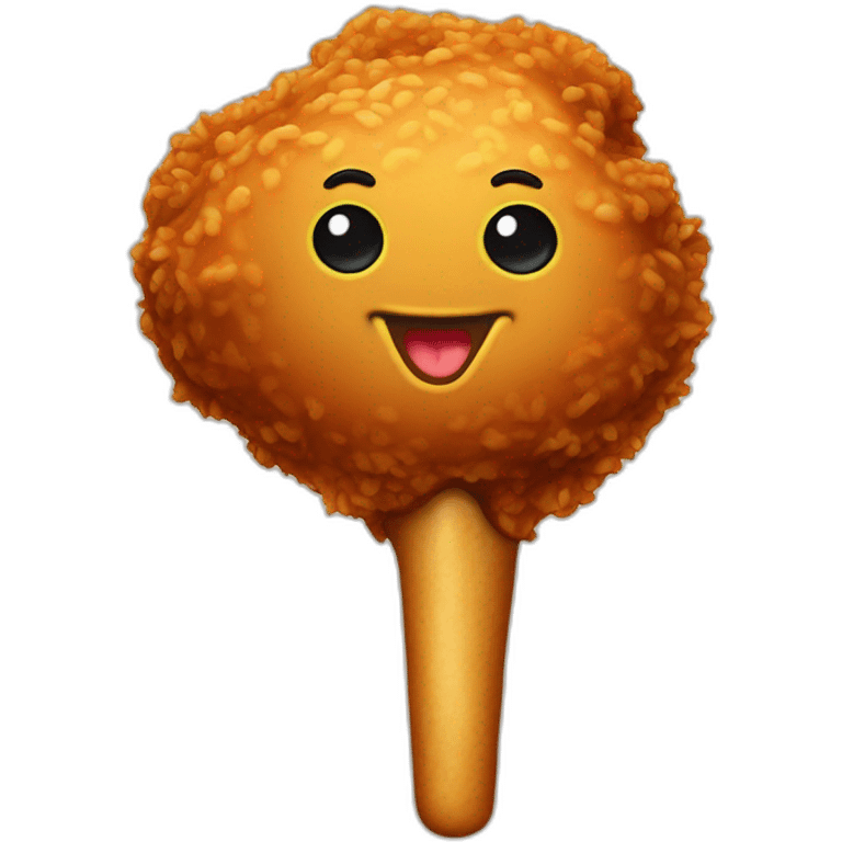 Fried chicken drumstick emoji