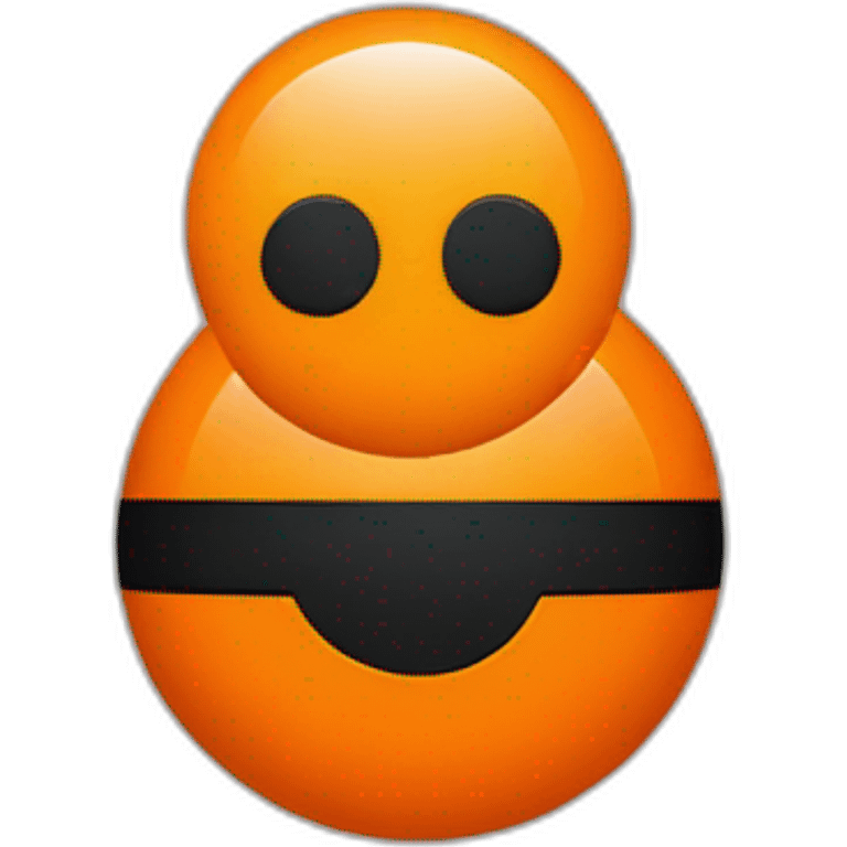 Logo orange et noir emoji