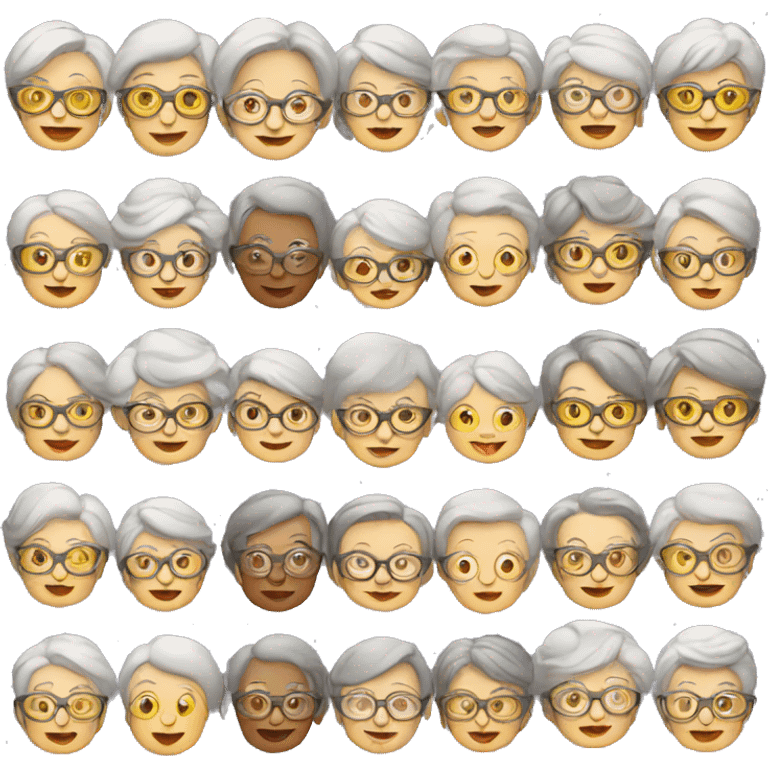 crowd of grandmas emoji