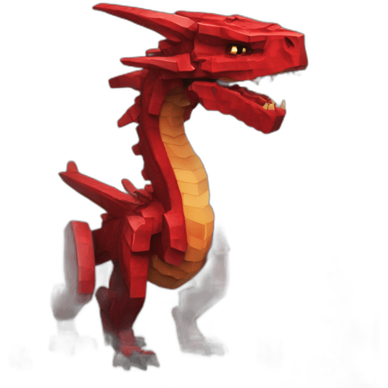 Minecraft Red dragon cyberpunk people emoji