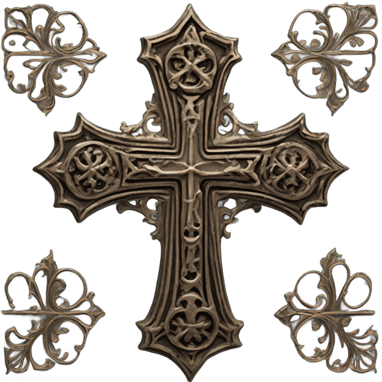 gothic victorian christian cross  emoji