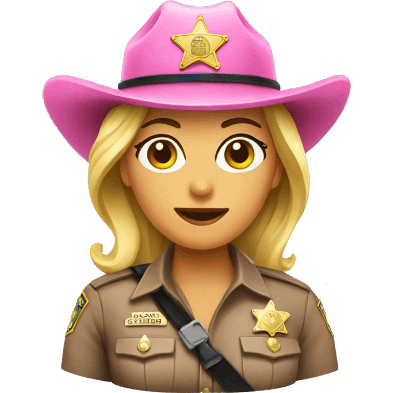 female sheriff pink  emoji