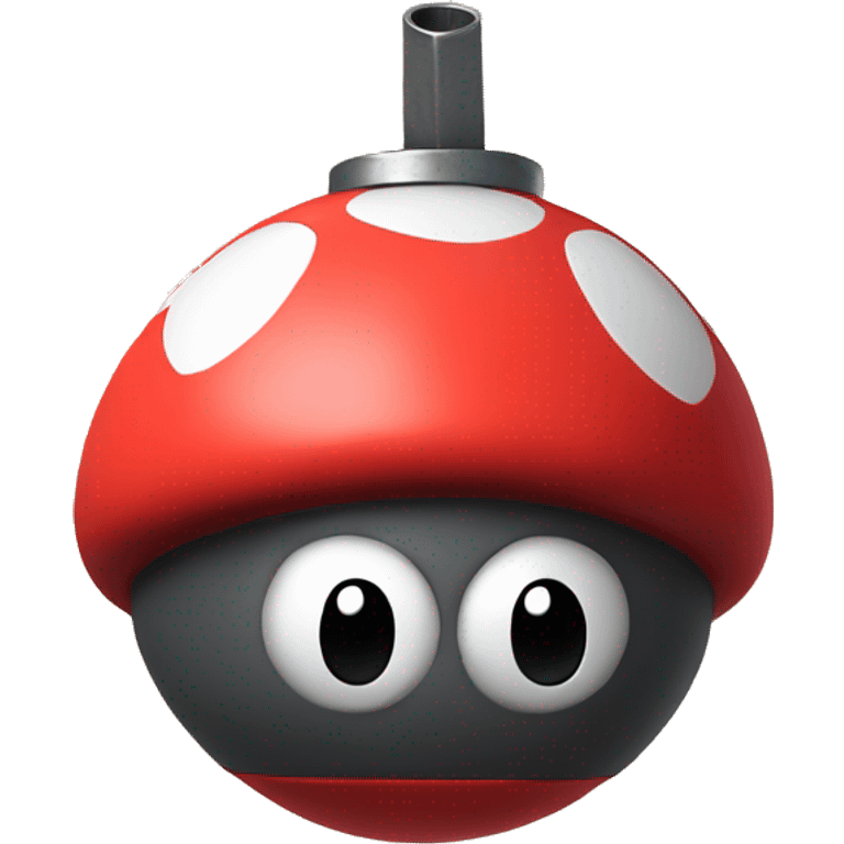 super mario bomb with hearts for eyes emoji