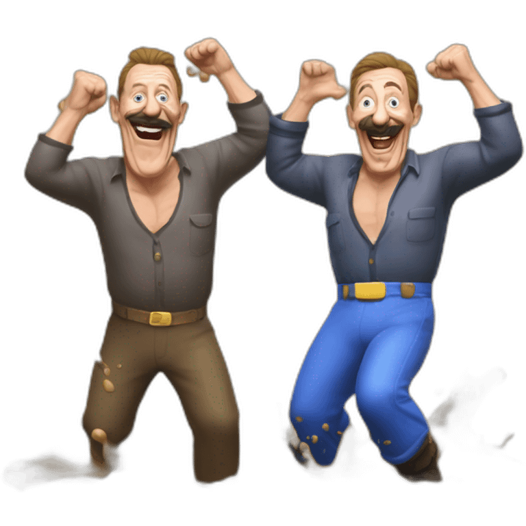 Chuckle Brothers mud fight party emoji