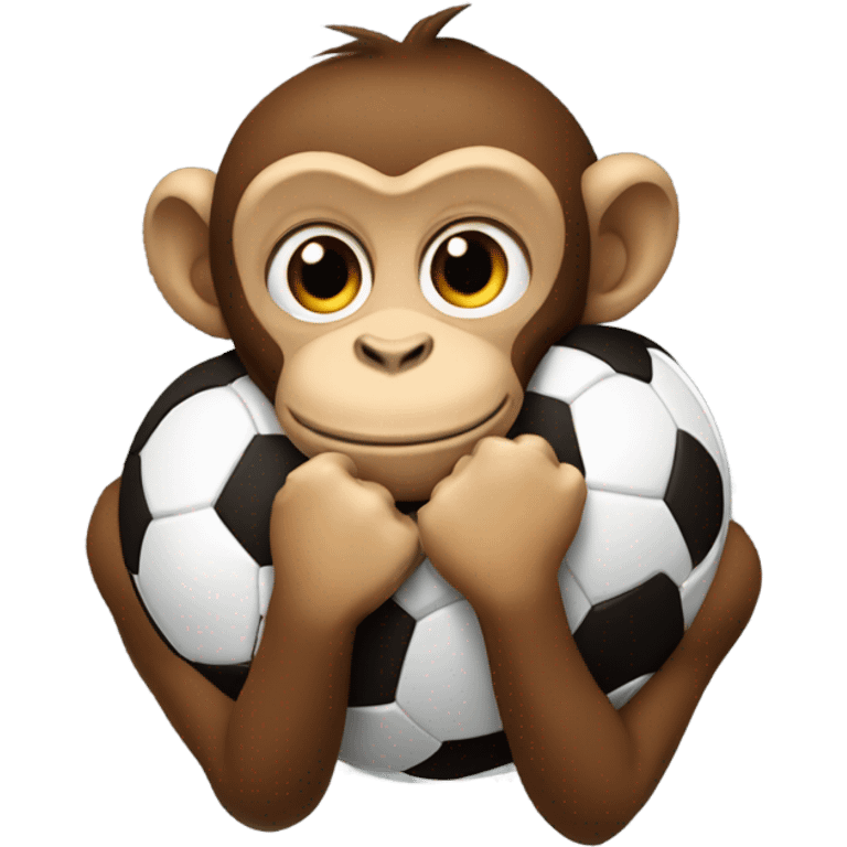 Monkey cradle football emoji