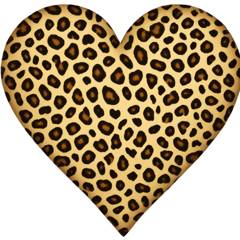 Leopard print heart emoji