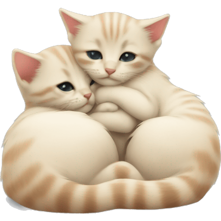 small kittens cuddling emoji