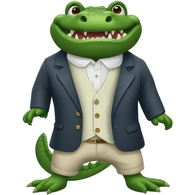 Alligator wearing pants emoji