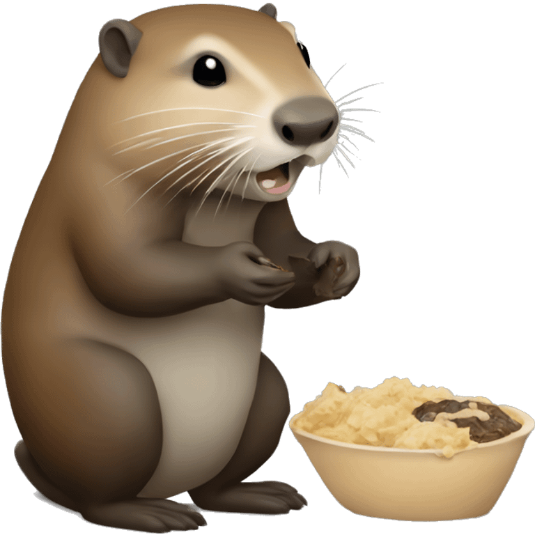 Nutria comiendo emoji