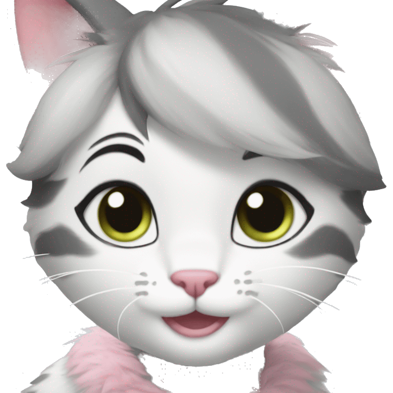 vanellope the furry gray and white kitty emoji