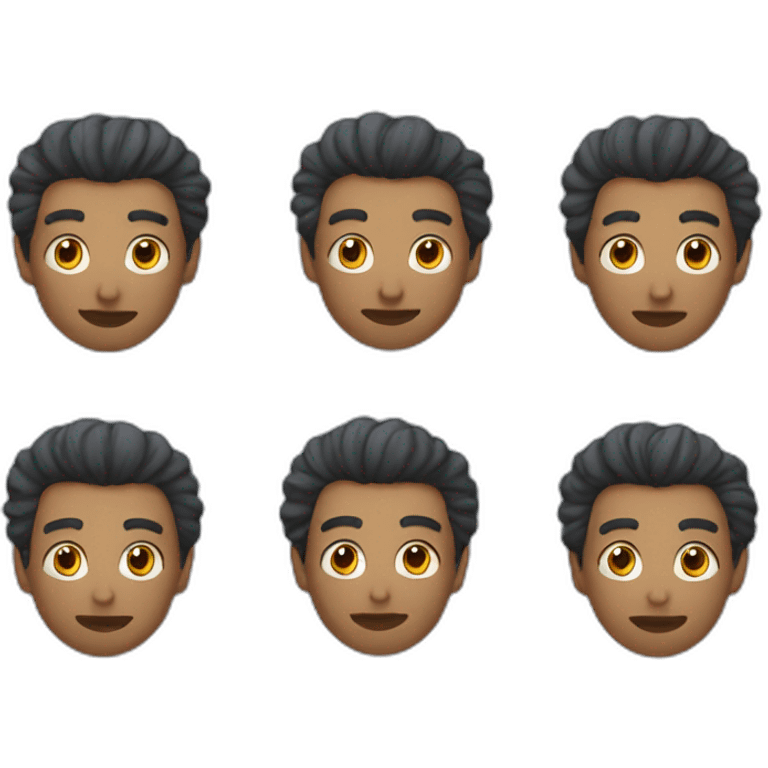 Messieurs avec cheveux bleu emoji