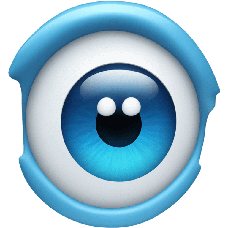 blue eyes watching you emoji