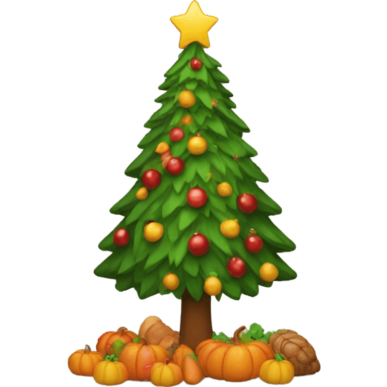 Thanksgiving Christmas Tree emoji