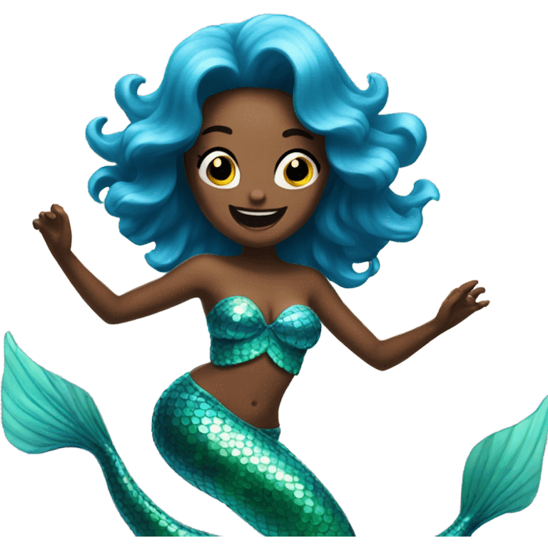 mermaid disco dancing emoji