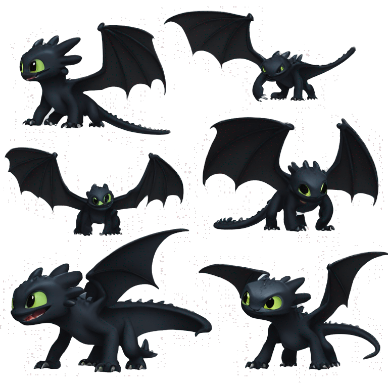 Night Fury Toothless draogn emoji