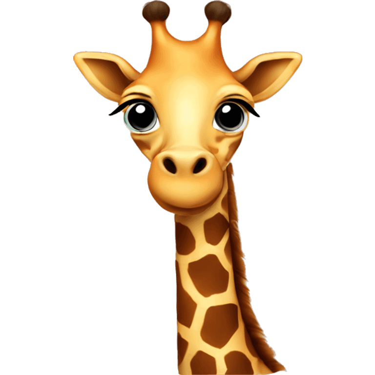 Giraffe with hearts emoji